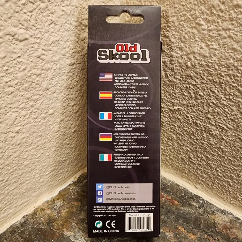Super NES Extension Cable, 6-Ft (NEW) - Old Skool - SNES - Nintendo